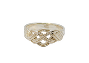 Sterling Silver Celtic Knot Style Band Ring Vintage c1970 Size M