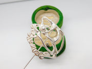 Sterling Silver Absract Dancing Figure Large Stick Pin Vintage 1986 London