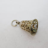 Sterling Silver Ringing Bell Charm Pendant Vintage c1970