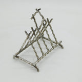 Victorian Silver Plated Novelty Bamboo Style Toast Rack Antique c1900