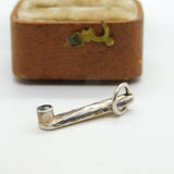 Sterling Silver and Blue Topaz Drop Charm Pendant Vintage c1970