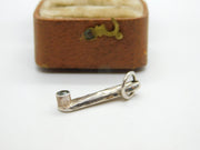 Sterling Silver and Blue Topaz Drop Charm Pendant Vintage c1970
