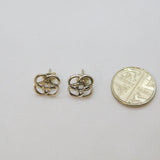 Pair of Sterling Silver Kit Heath Celtic Knot Studio Stud Earrings Modern c1990s