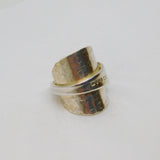 Sterling Silver Spoon Band Ring Antique 1933 Chester Size P 1/2