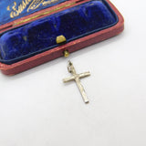 Sterling Silver Cross Crucifix Charm Pendant Vintage c1970