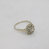Sterling Silver 9 Spinel Cluster Dress Ring Modern c1990 Size K
