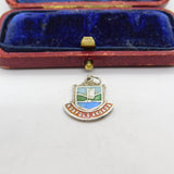 Sterling Silver and Enamel Norfolk Broads Travel Charm Pendant Vintage c1970