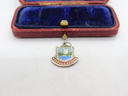Sterling Silver and Enamel Norfolk Broads Travel Charm Pendant Vintage c1970