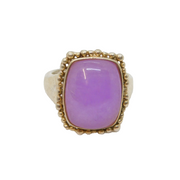 Sterling Silver Cabochon Light Amethyst Studio Dress Ring Vintage c1970 Size N