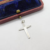 Sterling Silver Little Crucifix Charm Pendant Vintage c1970