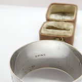 Silver Plated EPNS Lamb Christening Napkin Ring Antique c1930 Art Deco