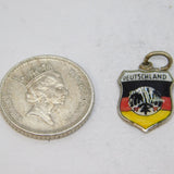 Sterling Silver  'Deutschland' Shield Travel Charm Pendant Vintage c1970