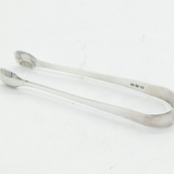 George III Sterling Silver Square Bowl Sugar Tongs Antique 1817 London