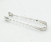 George III Sterling Silver Square Bowl Sugar Tongs Antique 1817 London