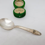 American Silver Plated Floral Pattern Tea Caddy Spoon Antique c1930 Art Deco