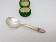 American Silver Plated Floral Pattern Tea Caddy Spoon Antique c1930 Art Deco