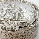 Edwardian Sterling Silver Regency Pattern Potpourri Box Antique 1902 London