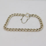 Sterling Silver Curb Link Chain Bracelet Vintage c1970s