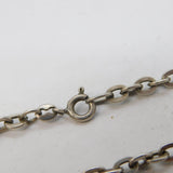 Sterling Silver Cable Link Chain Necklace Vintage c1970s 24" Length