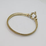 Italian Sterling Silver Flat Snake Mixed Height Studio Bracelet Modern c1990