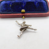 Sterling Silver Dancing Ballerina Charm Pendant Vintage c1970