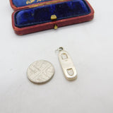 Sterling Silver and Mother of Pearl Inset Charm Pendant Vintage c1970