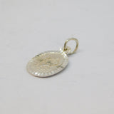 Sterling Silver Oval St Christopher Travel Charm Pendant Vintage c1970