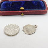 Sterling Silver St Christopher Travel Charm Pendant Vintage c1970