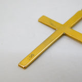 Art Deco 9ct Yellow Gold Patterned Cross Pendant Antique c1920s