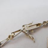 Sterling Silver Spinel Set Arrow Form Bracelet Vintage c1970 18cm Length
