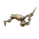 Sterling Silver Stork Carrying Baby Charm Pendant Vintage c1970s