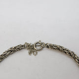 Sterling Silver Rope Chain Bracelet Vintage c1970 18cm Length