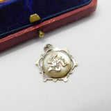 Sterling Silver Triskelion Medallion Charm Pendant Vintage c1970