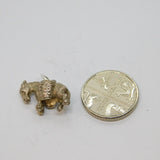 Sterling Silver Mule Carrying Baskets Charm Pendant Vintage c1970