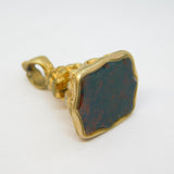 Victorian 9ct Gold Cased Floral Pattern Bloodstone Seal Fob Pendant Antique