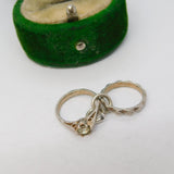 Sterling Silver Wedding & Engagement Ring Charm Pendant Vintage c1970