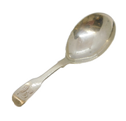 George IV Sterling Silver Fiddle Pattern Tea Caddy Spoon Antique 1828 London