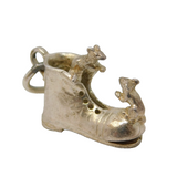 Sterling Silver Mice in the Boot Charm Pendant Vintage c1970