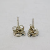 Sterling Silver & Enamel Set Swirl Stud Earrings Vintage c1970s