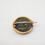 Boer War Period 9ct Rose Gold Mounted Military Button Sweetheart Brooch c1900
