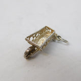 Sterling Silver Wheelbarrow Charm Pendant Vintage c1970s