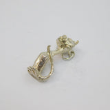 Sterling Silver Sitting Cartoon Cat Charm Pendant Vintage c1970