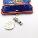 Sterling Silver Lady Playing Golf Charm Pendant Vintage c1970