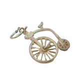Sterling Silver Nuvo Pennyfarthing Bicycle Charm Pendant Vintage c1970