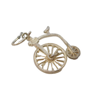 Sterling Silver Nuvo Pennyfarthing Bicycle Charm Pendant Vintage c1970
