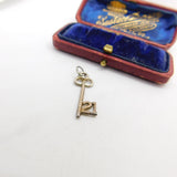 Sterling Silver Commemorative 21st Birthday Key Charm Pendant Vintage c1970