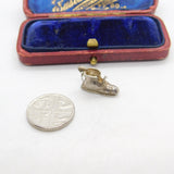 Sterling Silver Romantic Couple in the Shoe Charm Pendant Vintage c1970