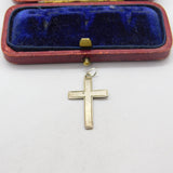 Sterling Silver Cross Crucifix Charm Pendant Vintage c1970