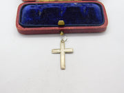Sterling Silver Cross Crucifix Charm Pendant Vintage c1970