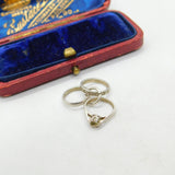 Sterling Silver Marital Ring Triplet Charm Pendant Vintage c1970